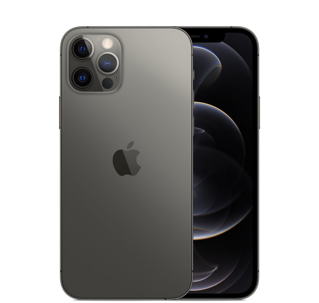 iPhone 12 Pro Max cellphone, recycled and refurbished, graphite color